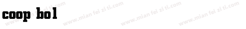 coop bold字体转换